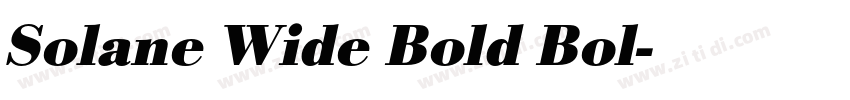 Solane Wide Bold Bol字体转换